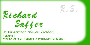 richard saffer business card